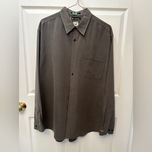 Columbia Men's Gray Button-Up Shirt  Size 2XL